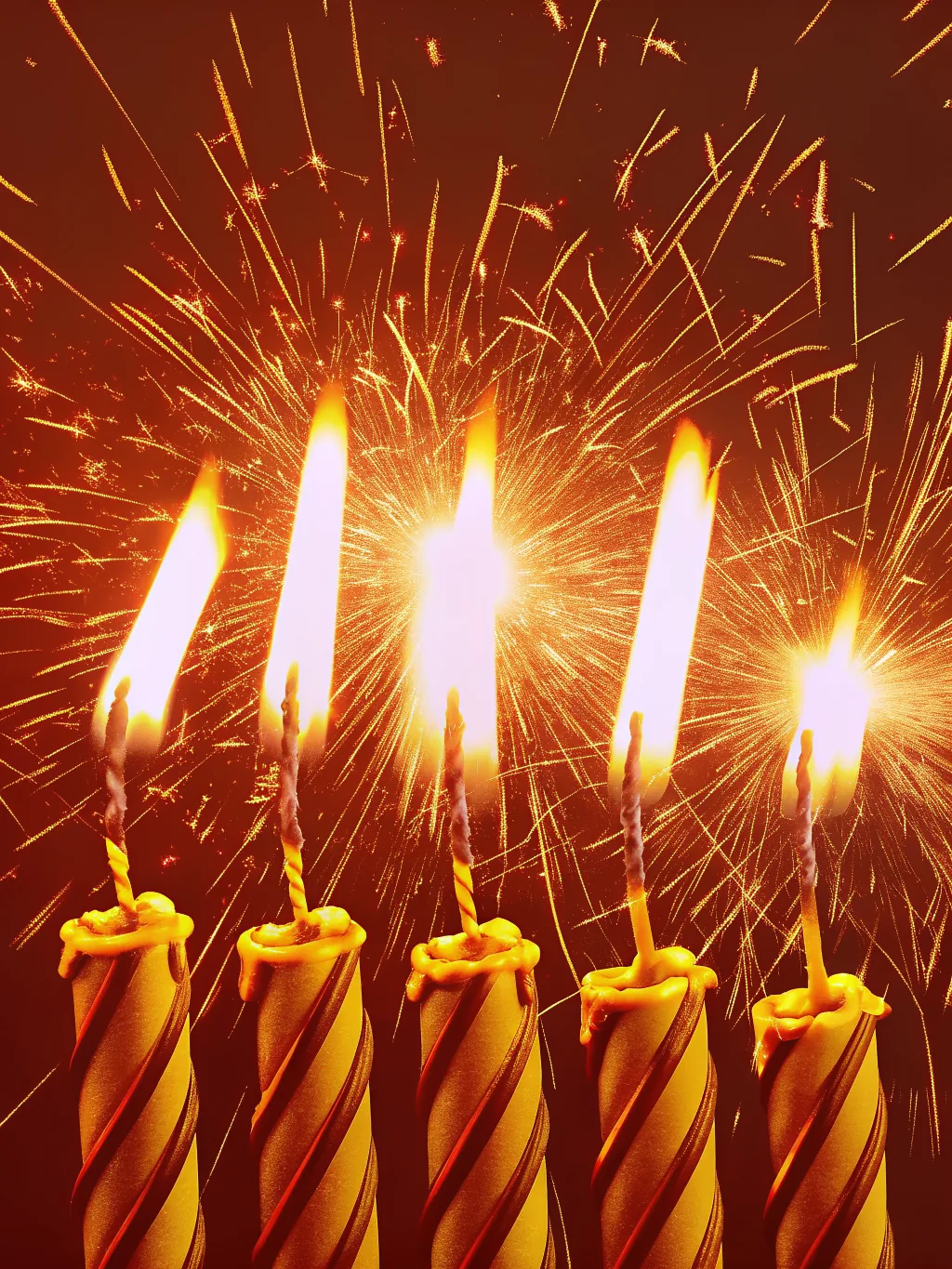 Burning candles — birthday party invitation design