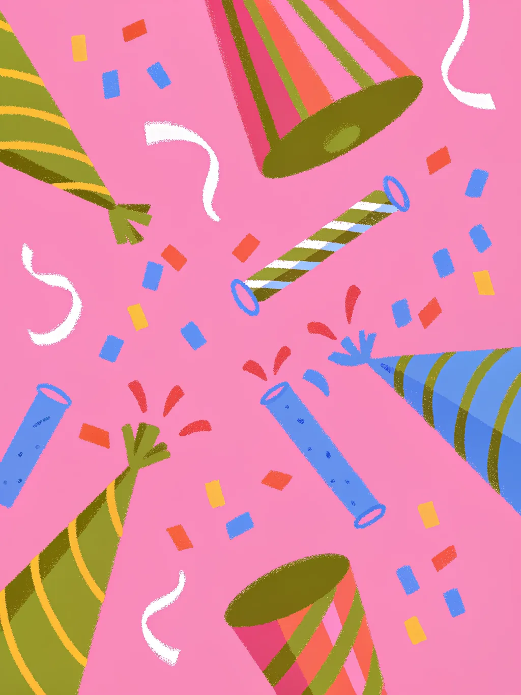 Patroon van feesthoedjes – ontwerp voor verjaardag