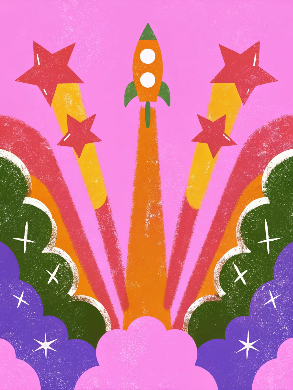 Rocket launch — graduation party invitation design