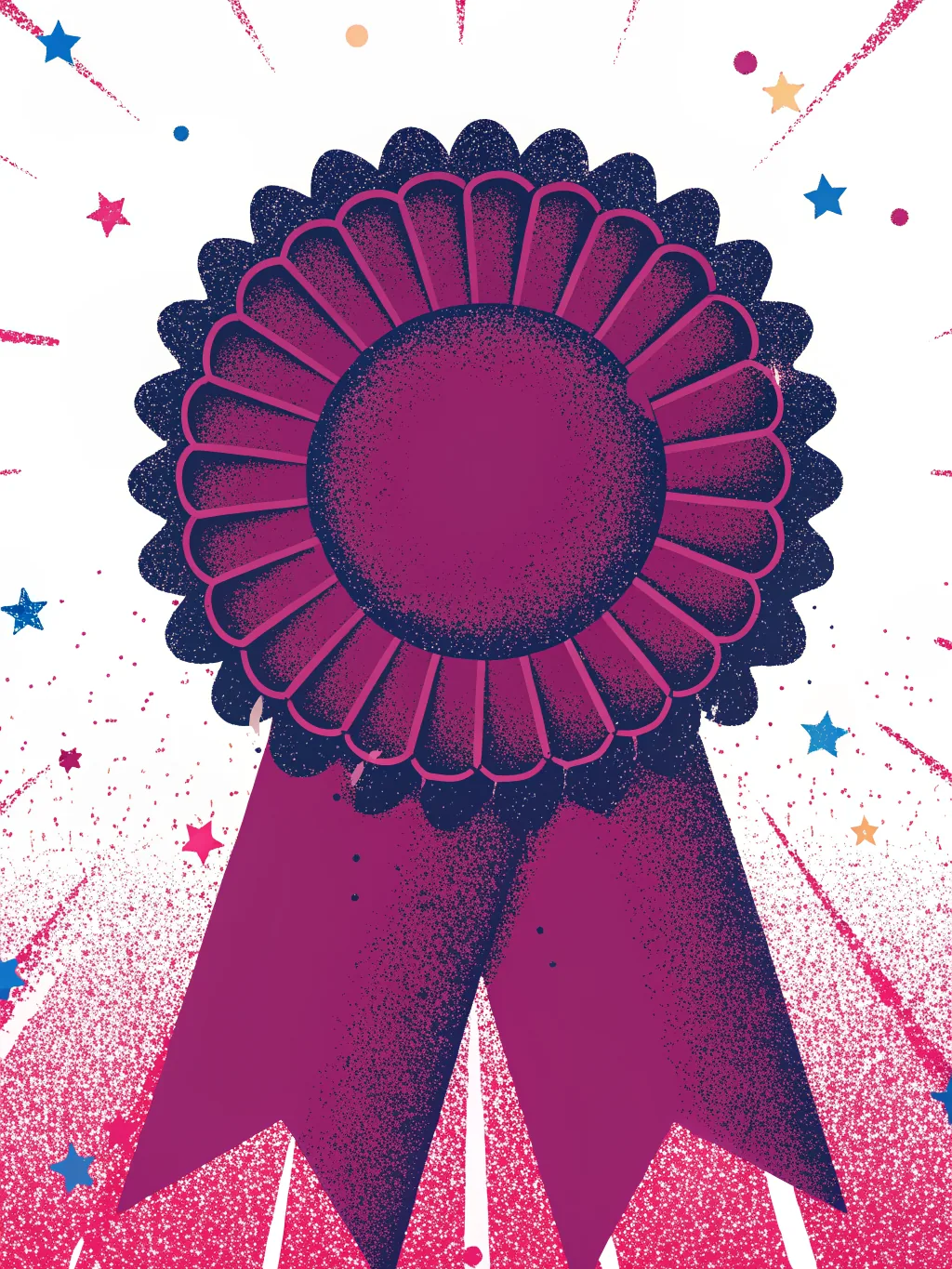 Prize rosette — graduation party invitation design