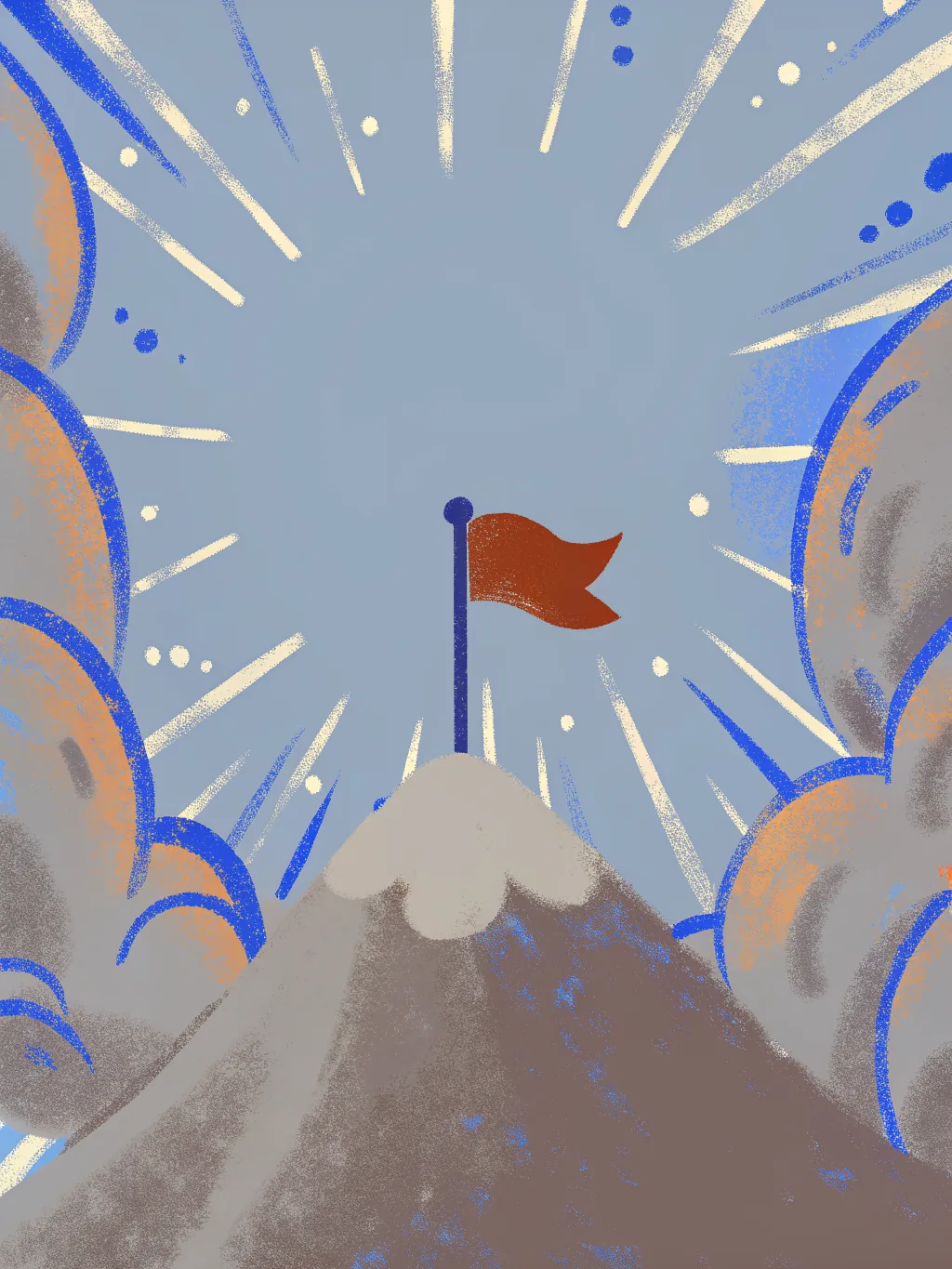 Summit flag — team offsite invitation design
