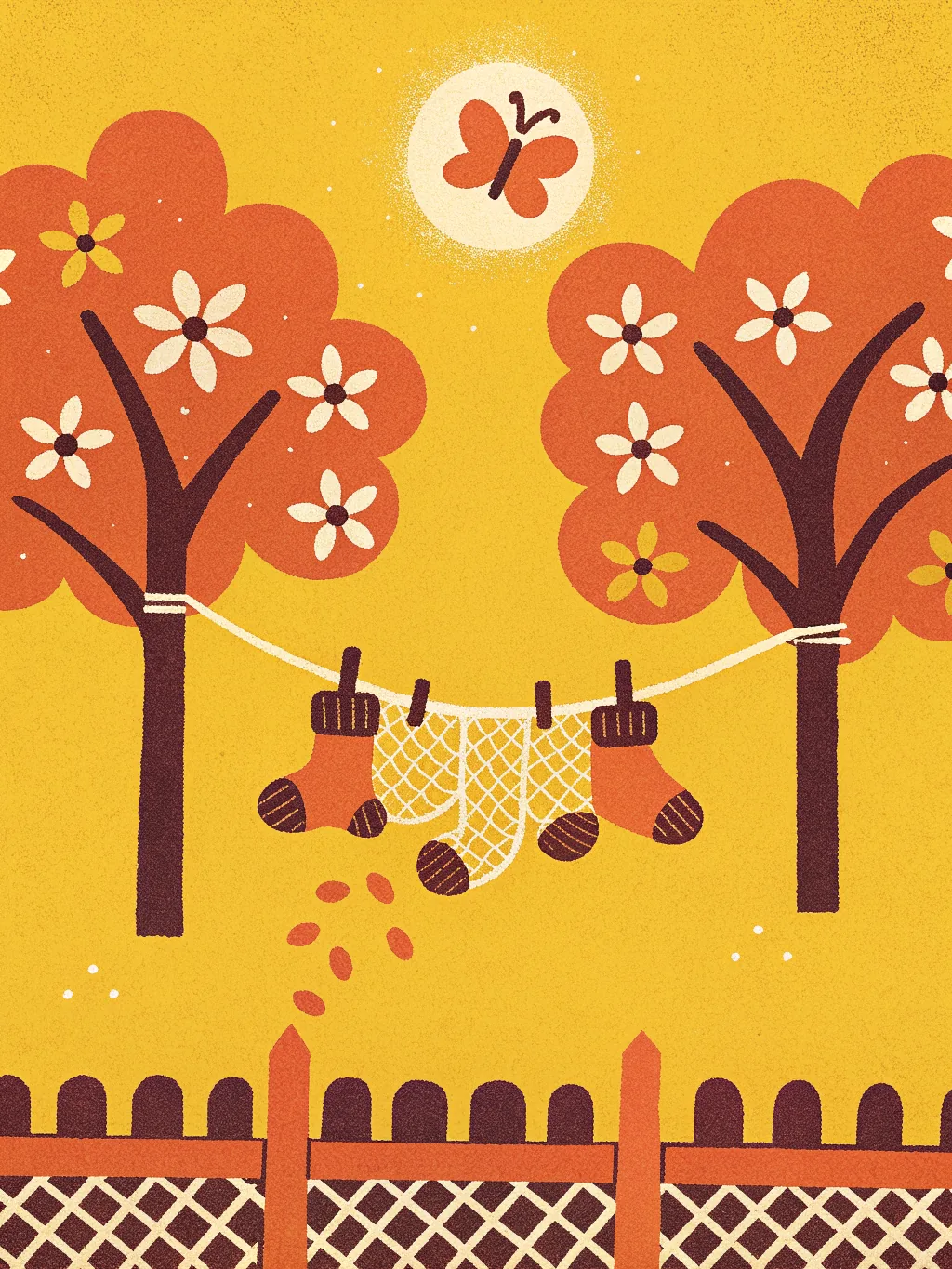 Baby clothes on a line — baby shower invitation design