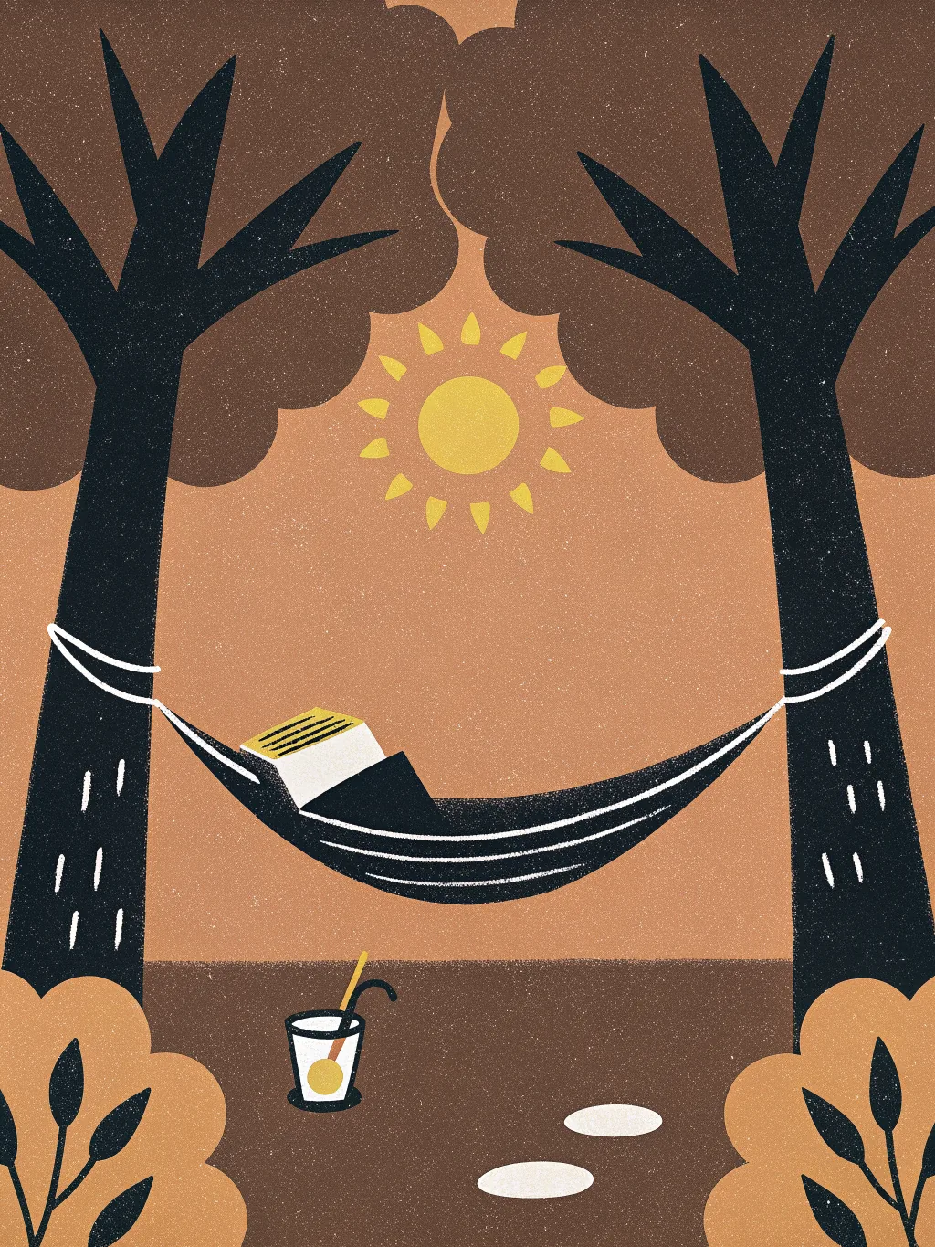 Hammock by a lake — retirement party invitation design