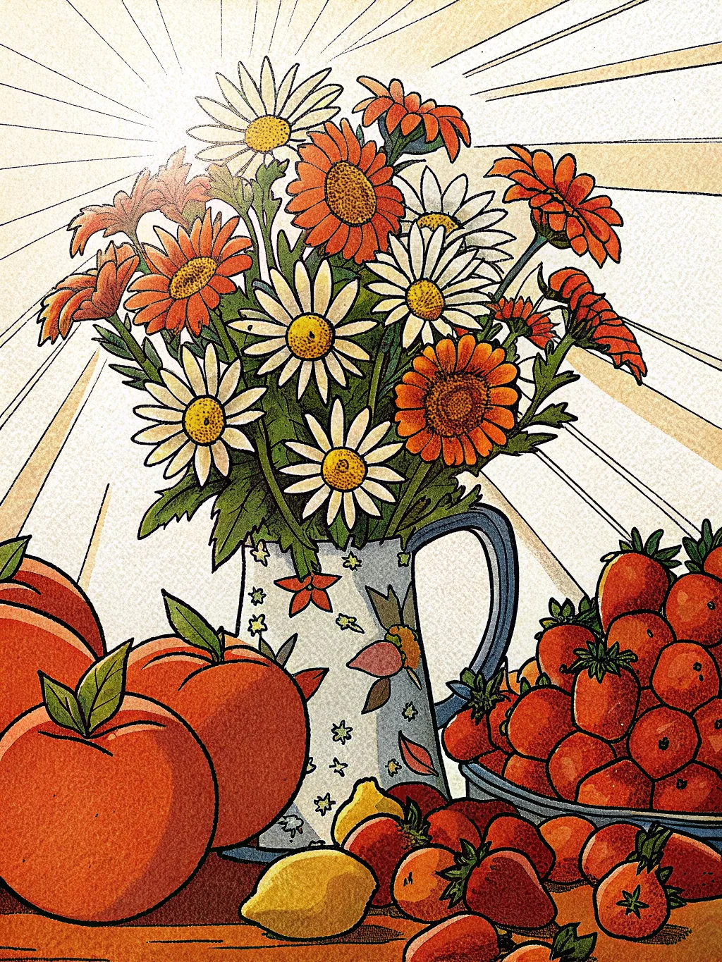 Kan met zonnebloemen – ontwerp voor beterschap