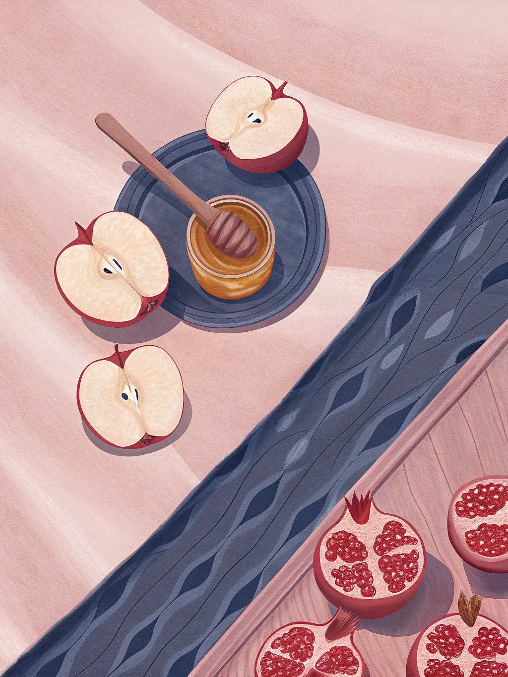 Apples and Honey — a holidays card design