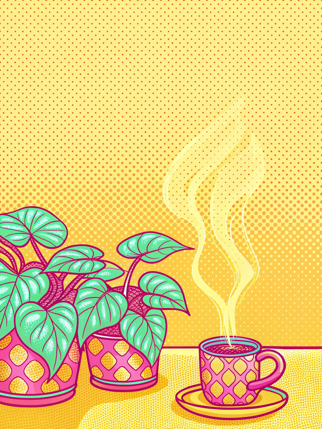 Desk plants — baby shower invitation design