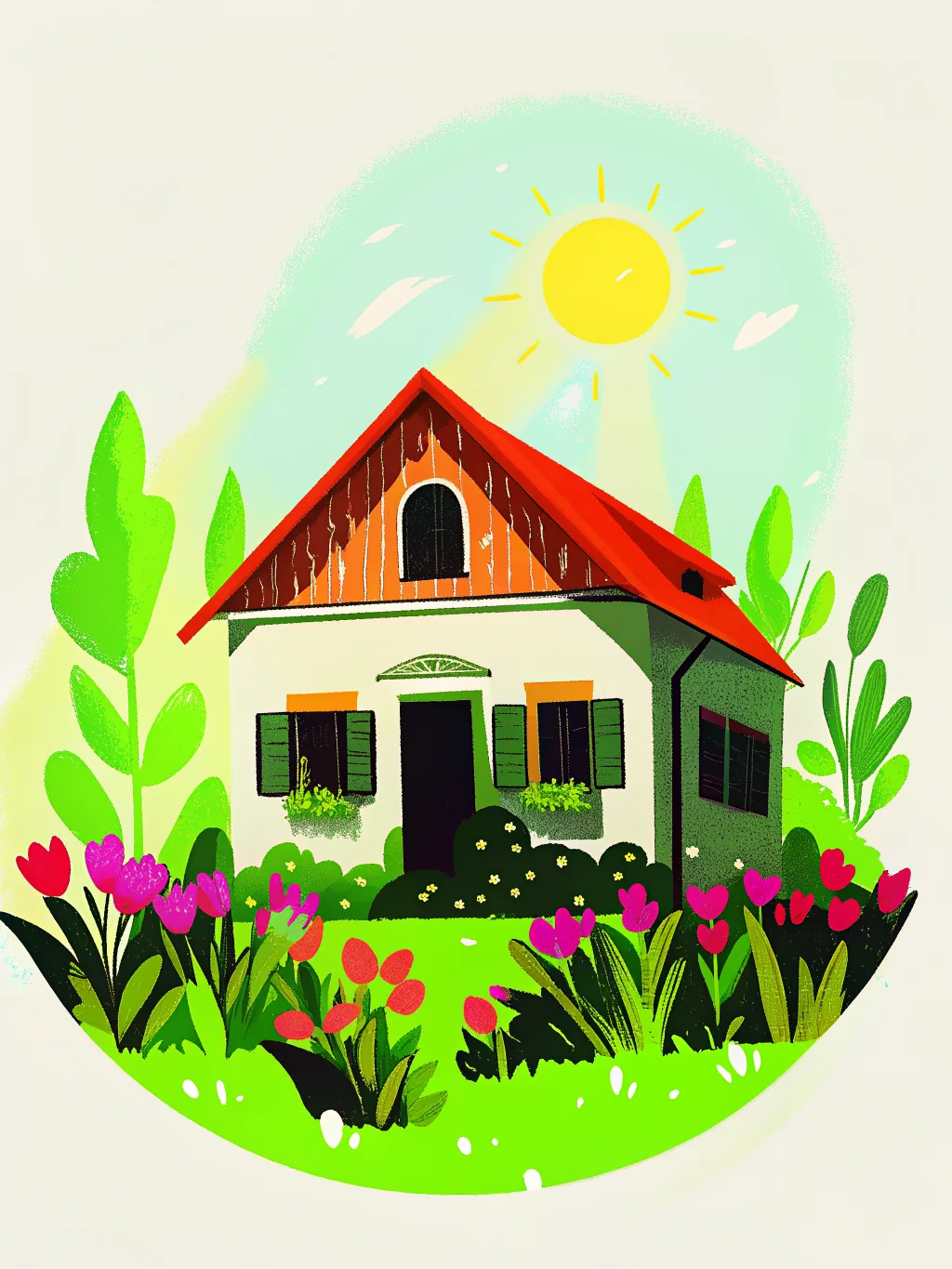 Little house — baby shower invitation design